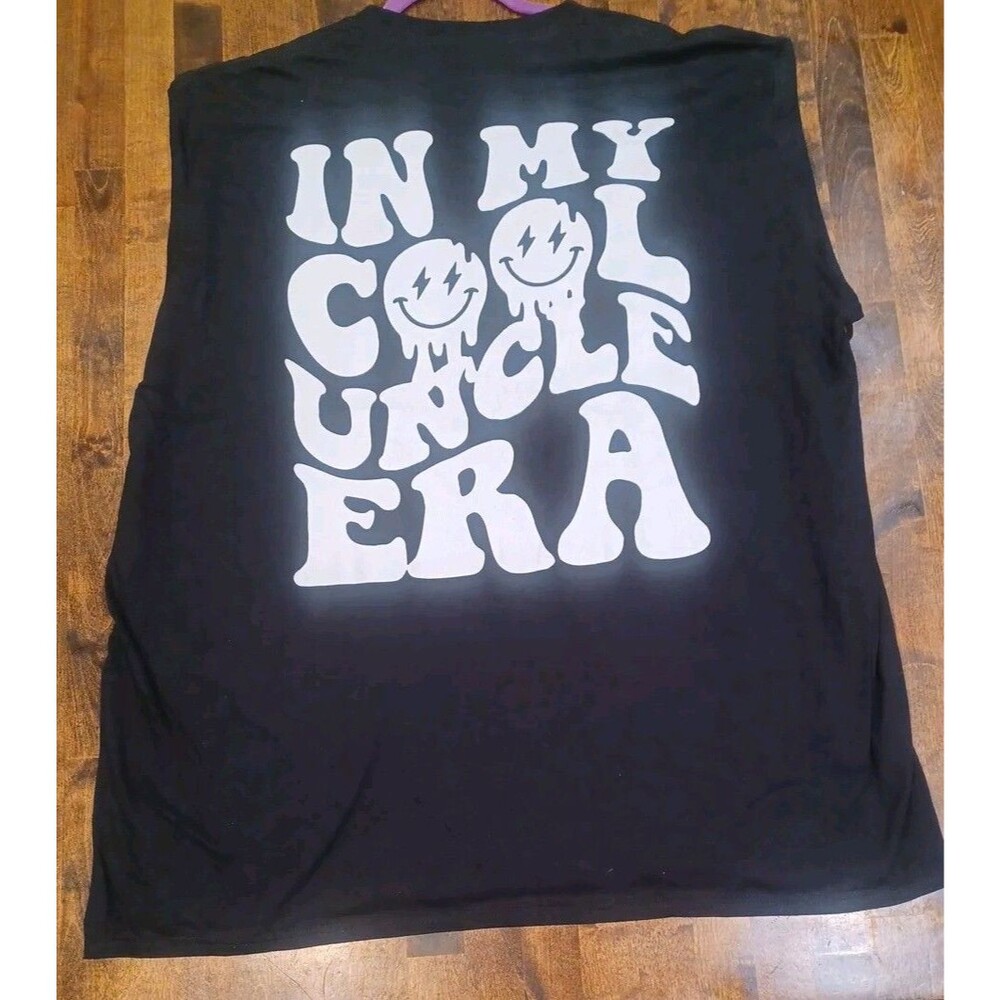 Port Company "In My Cool Uncle Era" Men's Short Sleeve T-Shirt Black Size 3XL